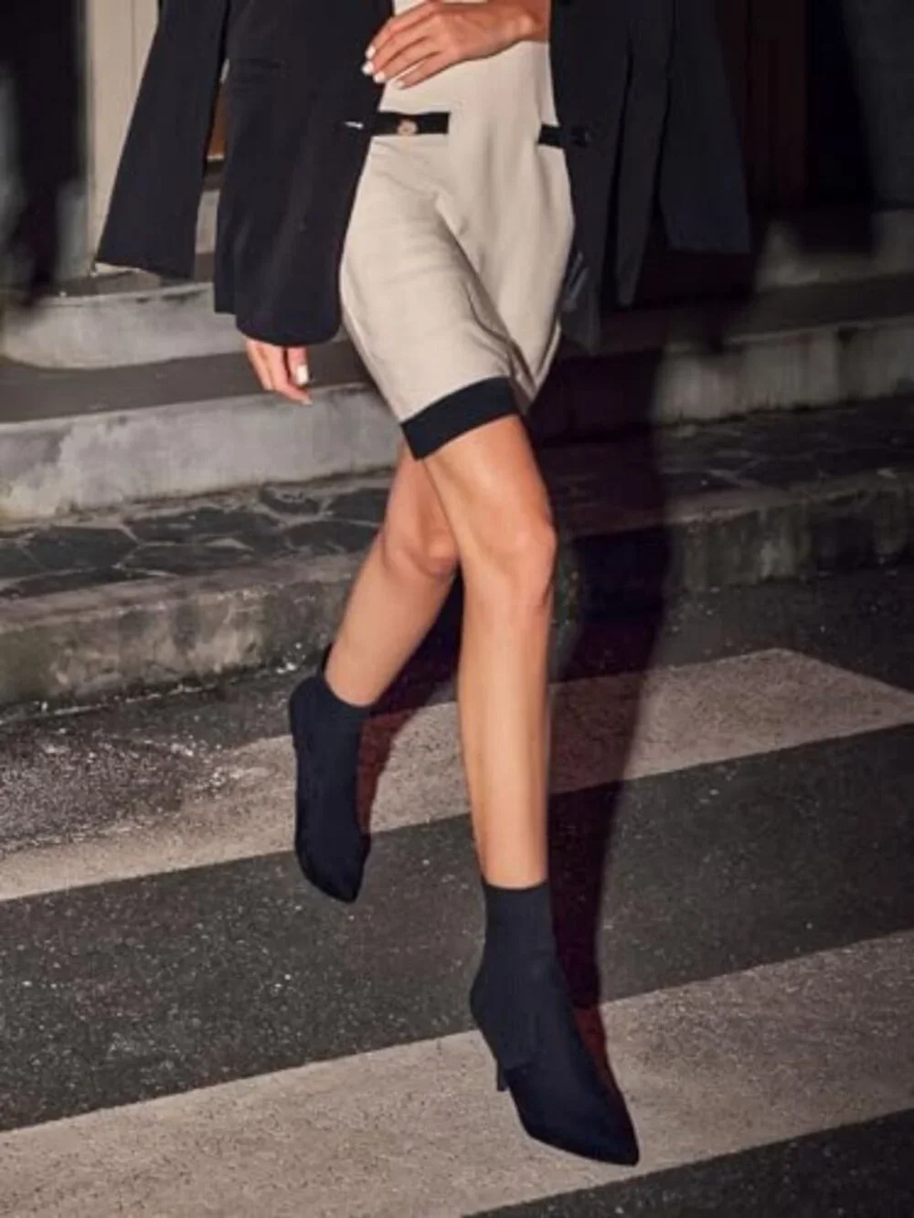 Chic Pointed Toe Ankle Boots | Stiletto Kitten Heel | Knit Faux Suede Winter